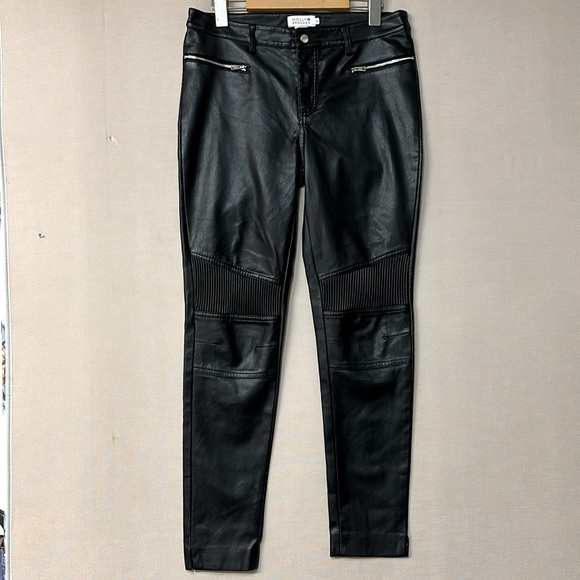 Molly Bracken Black Vegan Leather Skinny Pant. Sz S - Picture 4 of 13